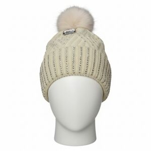 Elegant Cream Beanie with Pom Pom
